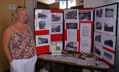 Photo 13  - 2013 Exhibition - Michelle McCarthy with Teesside Archives display